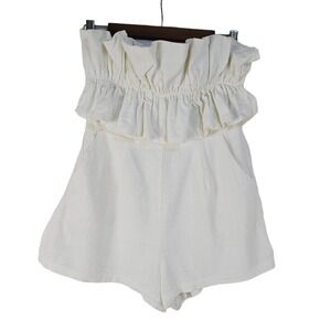 Princess Polly Hunter Mae Romper,‎ white, size US6